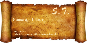 Somosy Tibor névjegykártya